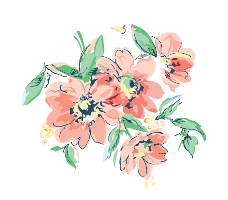 Pink and orange flowers