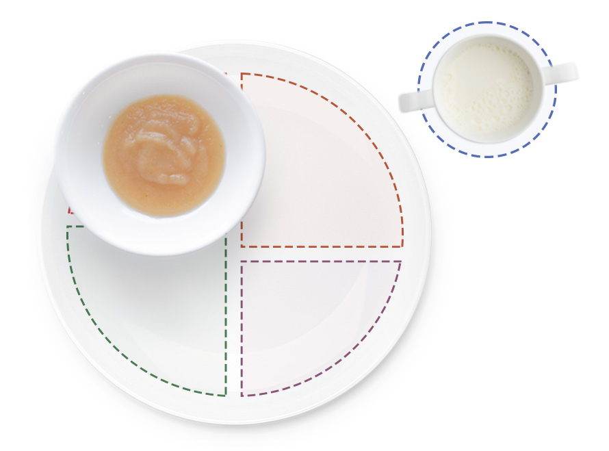 Apple puree baby meal